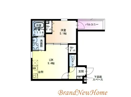 フジパレス堺北花田V番館(1LDK/2階)の間取り写真