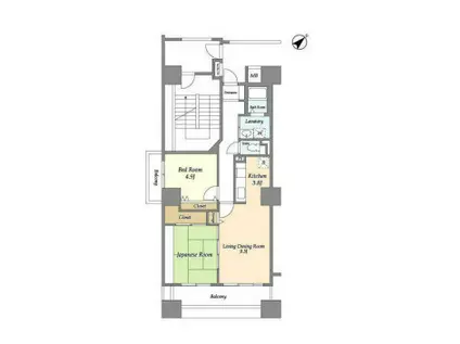 晴海アーバンプラザ(2LDK/14階)の間取り写真