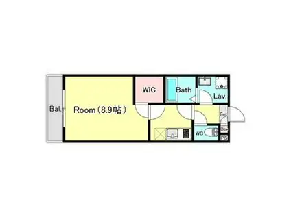 シエーナ松波II(1K/3階)の間取り写真