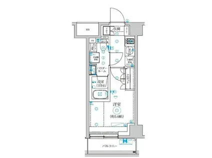 セジョリ横浜ウエストII(1K/8階)の間取り写真