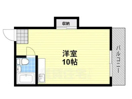 ニコーホワイトハイツ(ワンルーム/4階)の間取り写真