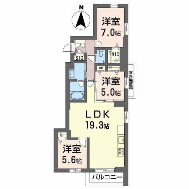 AVANCE東草深ウエスト(3LDK/2階)の間取り写真