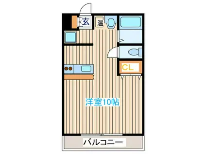 SAKURAPARK参番館(ワンルーム/2階)の間取り写真