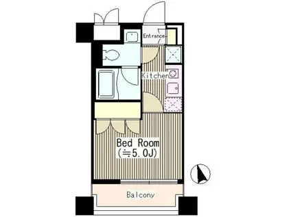パークフラッツ松戸(1K/11階)の間取り写真