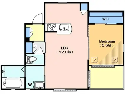 シェソワ等々力(1LDK/1階)の間取り写真