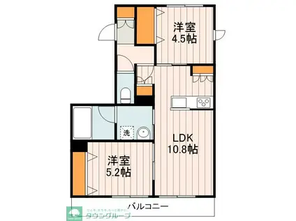 OPUSIIIUMEJIMA オーパススリーウメジマ(2LDK/3階)の間取り写真