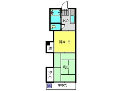田口ホーム(2K/1階)の間取り写真
