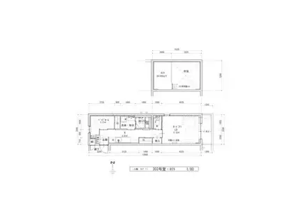 FLAT御器所(1SLDK/3階)の間取り写真