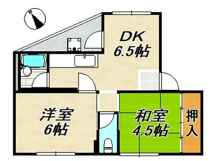 ACESUMA(2DK/1階)の間取り写真