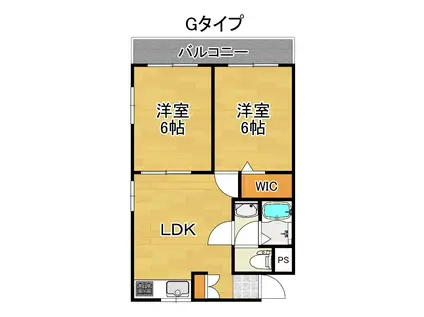 エクセル21(2LDK/2階)の間取り写真