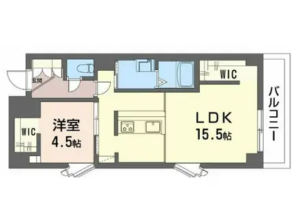ロイヤルアネックス(1LDK/6階)の間取り写真