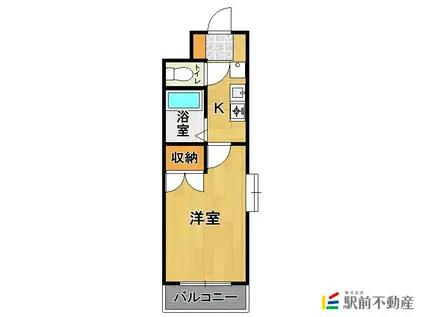 ルモールTJ(1K/3階)の間取り写真