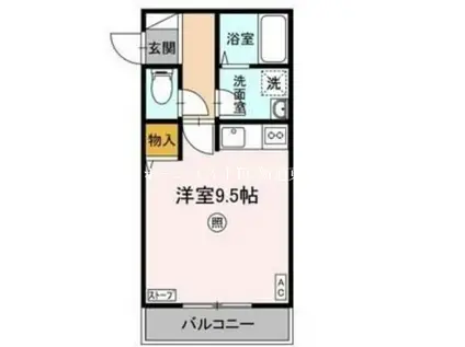 シャトーN43(ワンルーム/2階)の間取り写真