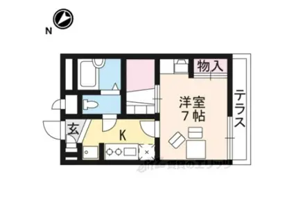 レオパレスシャトー大津(1K/2階)の間取り写真