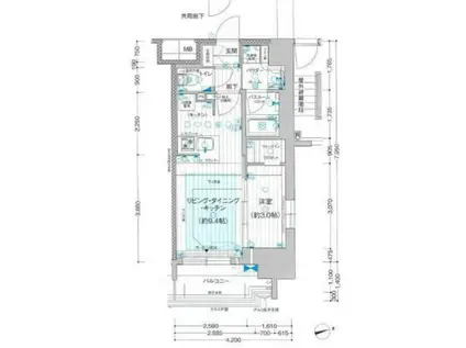 プレサンス レイズ 千種今池(1LDK/5階)の間取り写真