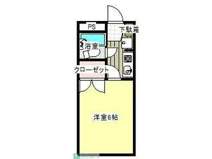 ベルメゾンAKB(1K/1階)の間取り写真