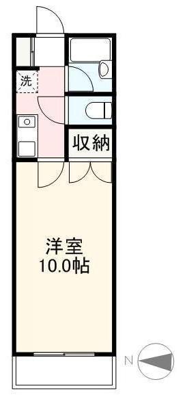 緒方ビル(1K/3階)の間取り写真