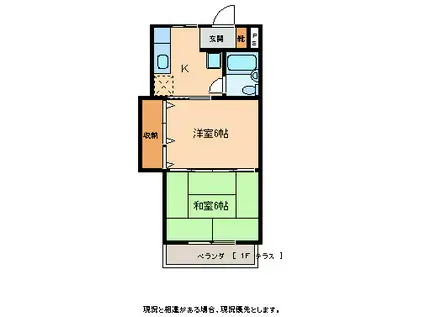 フレグランス(2K/2階)の間取り写真