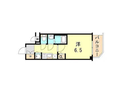 ファーストフィオーレ神戸駅前(1K/4階)の間取り写真