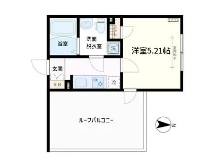 フォルトゥーナ三軒茶屋(1K/4階)の間取り写真