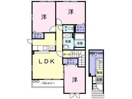 プリムラ(3LDK/2階)の間取り写真