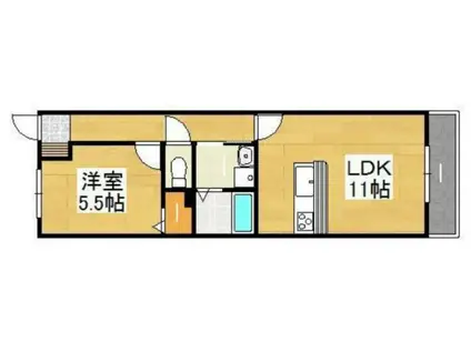 ユーティリティホームI 203(1LDK/2階)の間取り写真