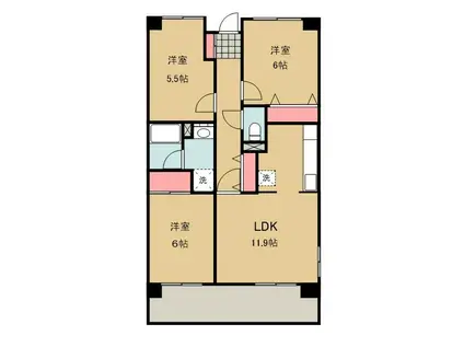 アルフォートシティ(3LDK/5階)の間取り写真