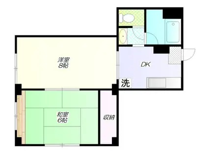 メゾン龍岡(2DK/3階)の間取り写真