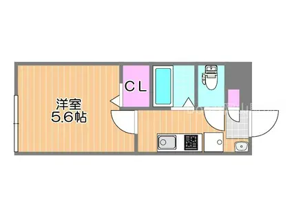 アネモネハウス(1K/1階)の間取り写真