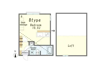 CHARMANT(ワンルーム/1階)の間取り写真