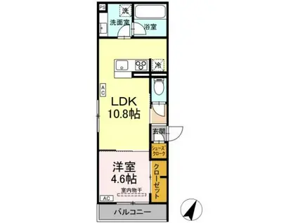 ASSET-COURT立川上砂町5丁目 A棟(1LDK/3階)の間取り写真