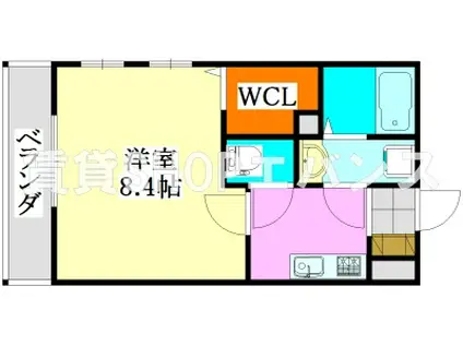 LIVLI・さぎぬま(1K/1階)の間取り写真