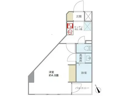 ドッセプリマベーラ(1K/3階)の間取り写真