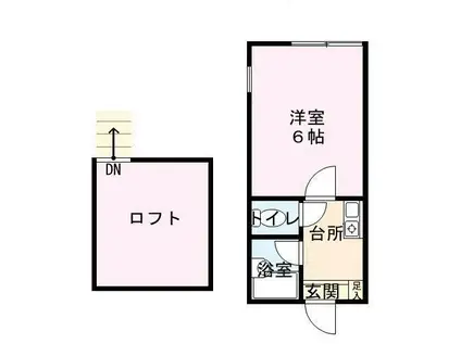 ベルトピア9(1K/1階)の間取り写真