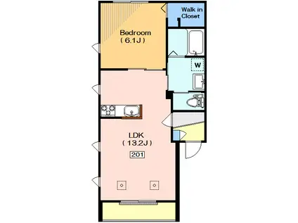 ヒルトップ大岡山(1LDK/3階)の間取り写真