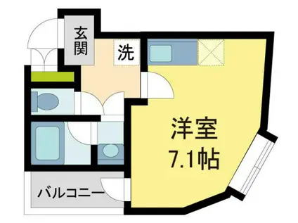 ノヴェル西宮(ワンルーム/3階)の間取り写真