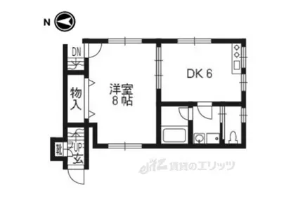 歡峯ハイツ(1DK/2階)の間取り写真