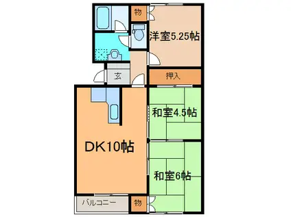 ロイヤルハイツ(3DK/1階)の間取り写真