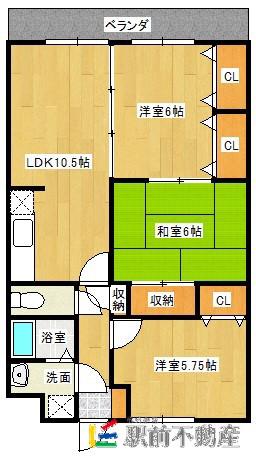LIBERTEI(3LDK/2階)の間取り写真