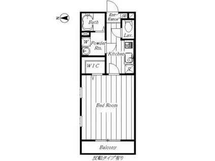 アムール長崎(1K/1階)の間取り写真