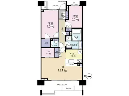 ドレッセ久我山(2LDK/2階)の間取り写真