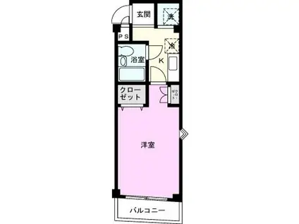 BOA VIAGEM 東川口(1K/3階)の間取り写真