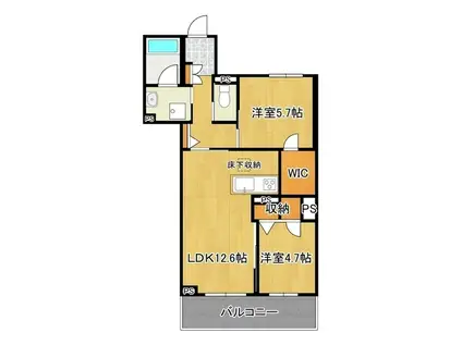 アンビハウス グランデ(2LDK/1階)の間取り写真