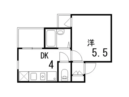 アメニティー東神戸2番館(1DK/3階)の間取り写真
