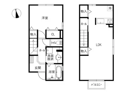 アンセスターY・SVI(1LDK/1階)の間取り写真