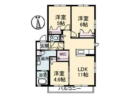 シャーメゾンフェアリーIV(3LDK/1階)の間取り写真