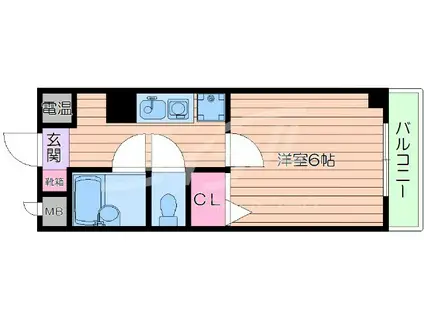 グランパレス・レジェンド(1K/3階)の間取り写真