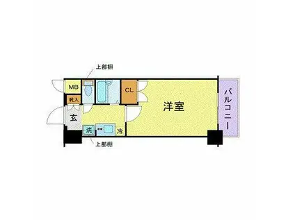 フェニックス三軒茶屋(1K/3階)の間取り写真