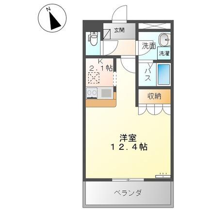 グレイスパレス(1K/1階)の間取り写真