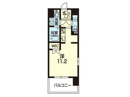 QTーFOREST春日3(ワンルーム/9階)の間取り写真